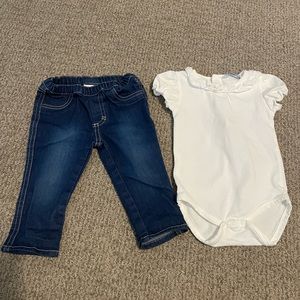 Mayoral Baby Bodysuit & Jeans - 6 Months